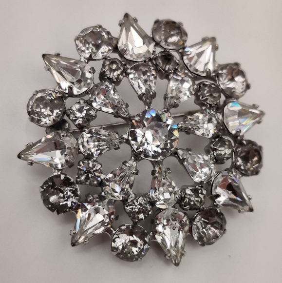 Vintage Joseph Wiener Crystal Brooch - Picture 2 of 12